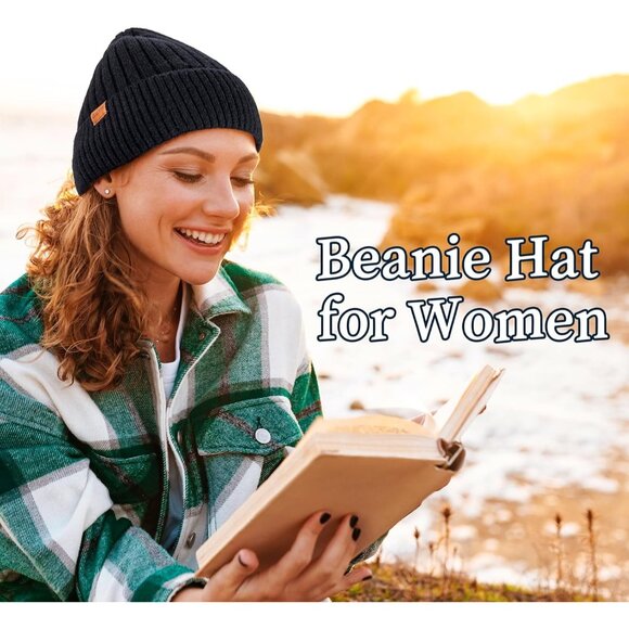 Ocatoma Winter Beanie Hat for Men Women Soft Lined Cuffed Ski Knitted Toque - Picture 6 of 9